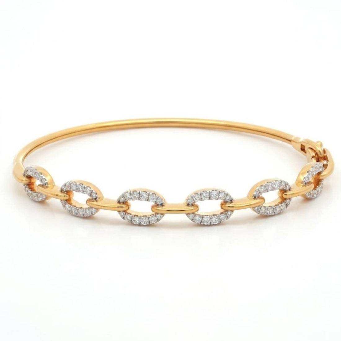 Link Bangle Bracelet | Gold Plated