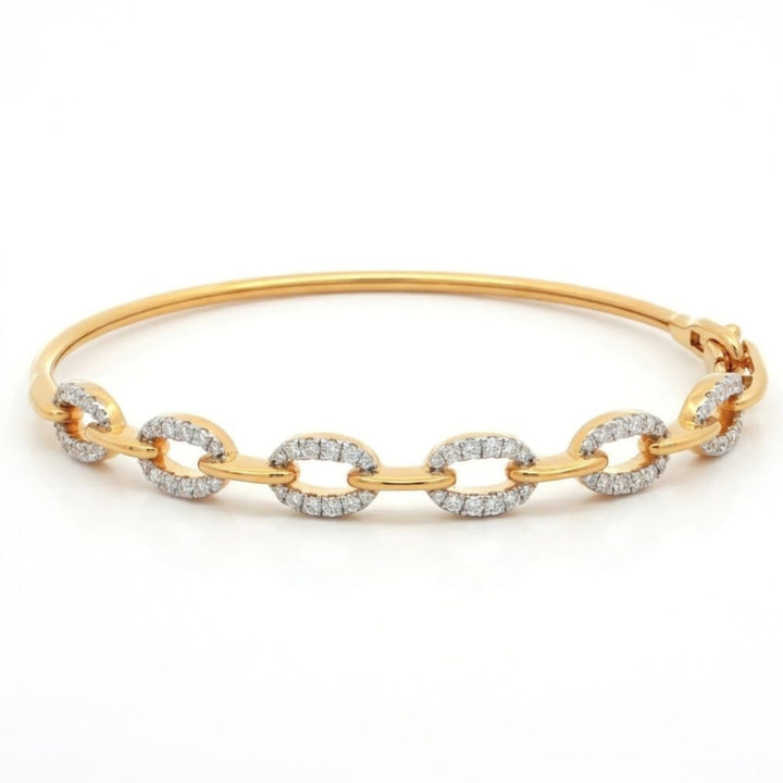 Link Bangle Bracelet | Gold Plated