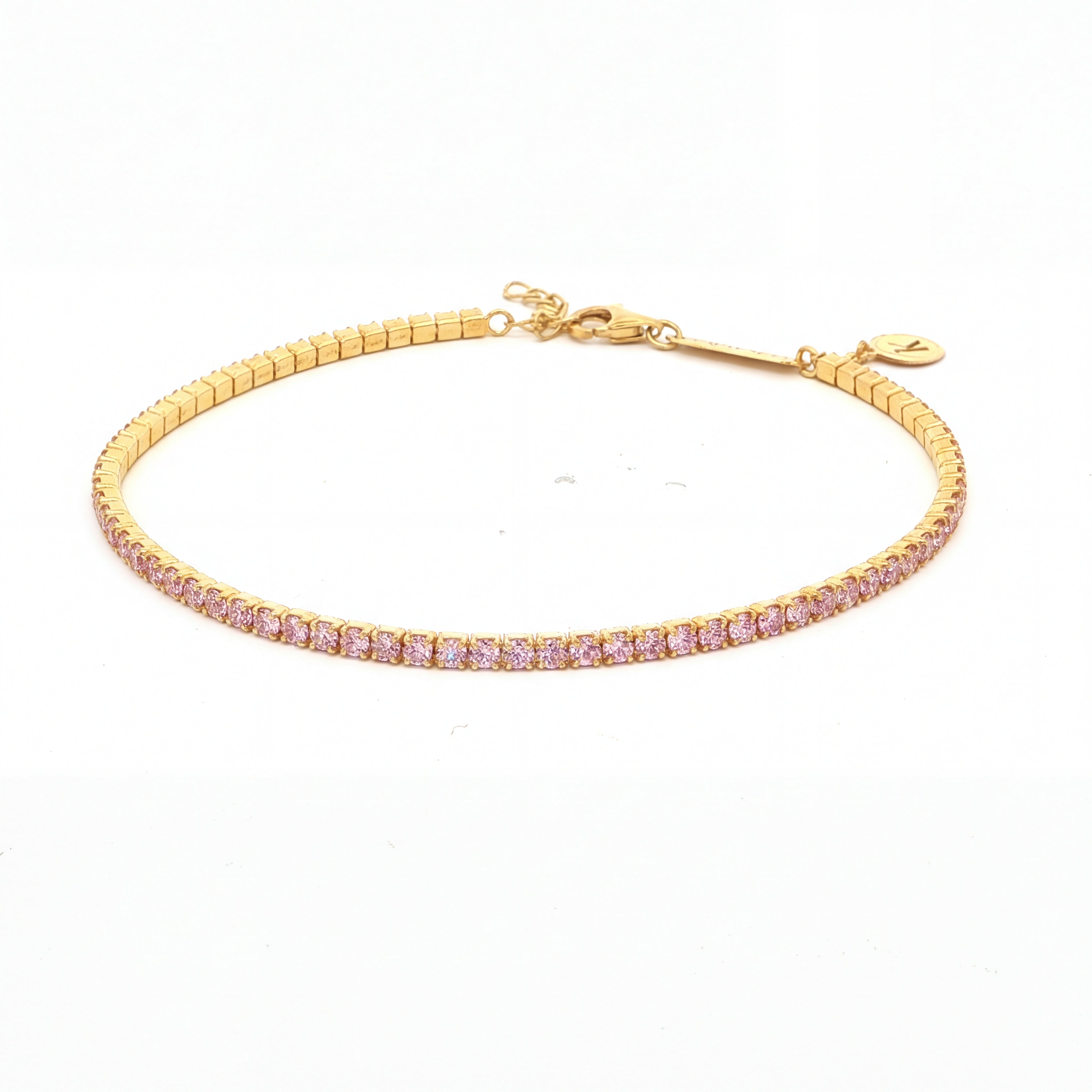 Pink Diamond Tennis Bracelet