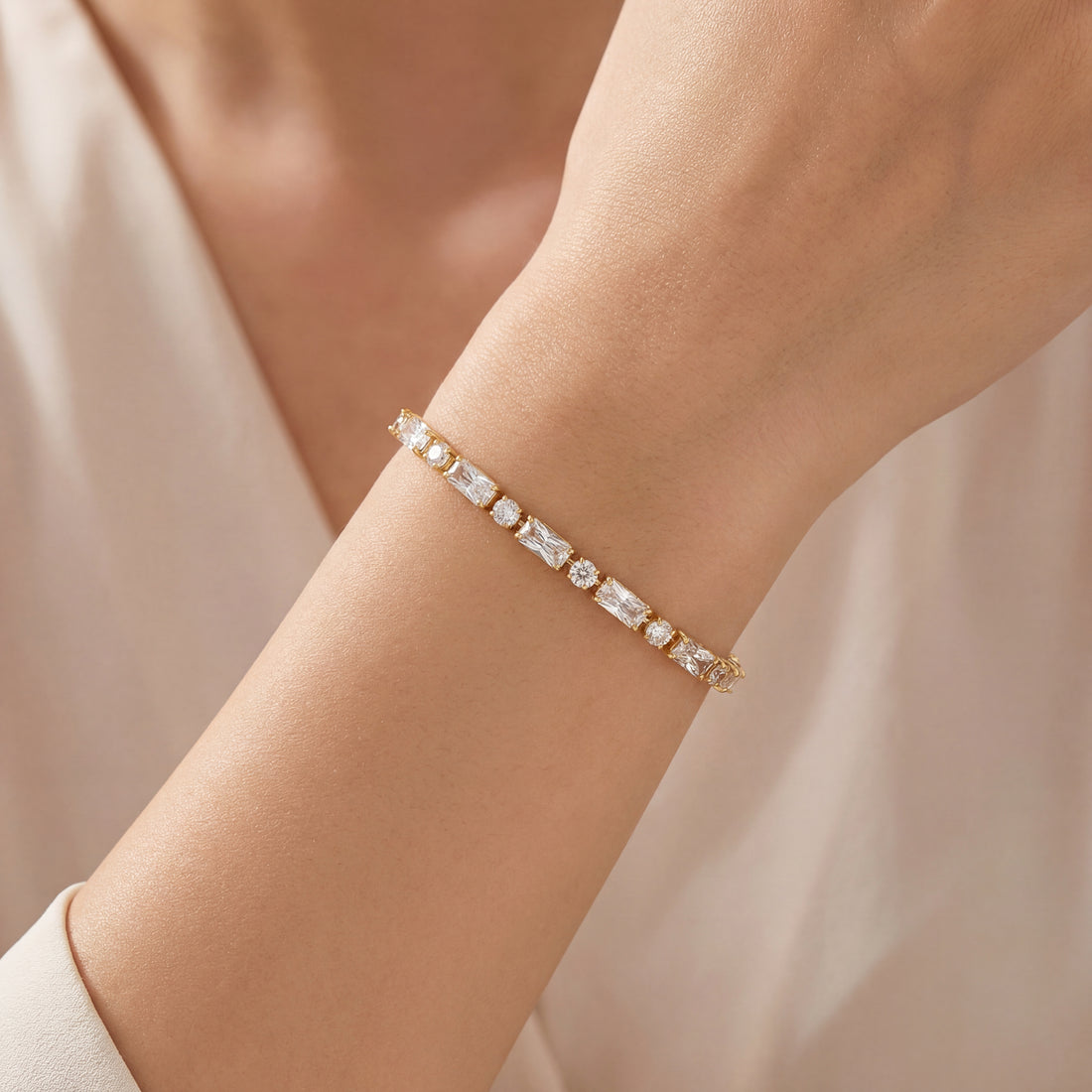 Emerald Cut Diamond Bracelets