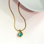 Aquamarine Solitaire Pendant
