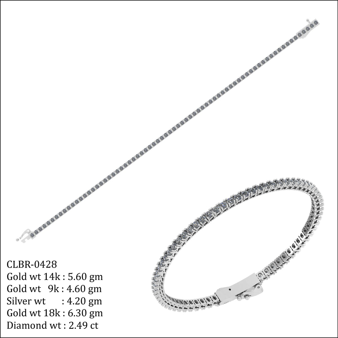 Tennis Bracelete (2mm) | Gold vermeil