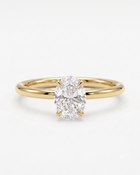 2ct Oval -cut classic solitaire ring | Gold Vermeil