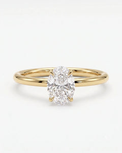 2ct Oval cut Solitaire ring | Gold Vermeil