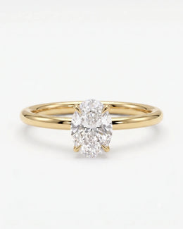 2ct Oval cut Solitaire ring | Gold Vermeil