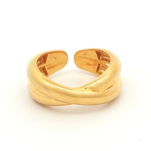 Gold-Plated Adjustable Crossover Ring