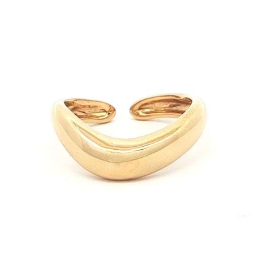 V-Shape Statement Gold Plated Ring