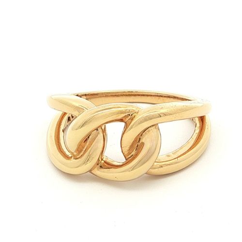 Interlocking Yellow Gold Band Ring