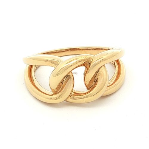 Interlocking Yellow Gold Band Ring