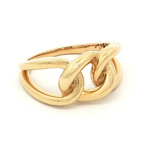 Interlocking Yellow Gold Band Ring
