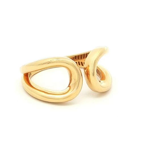 Open Loop Statement Gold Plated Ring