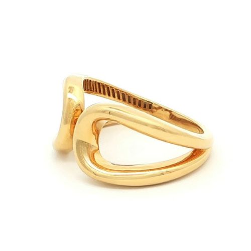Open Loop Statement Gold Plated Ring