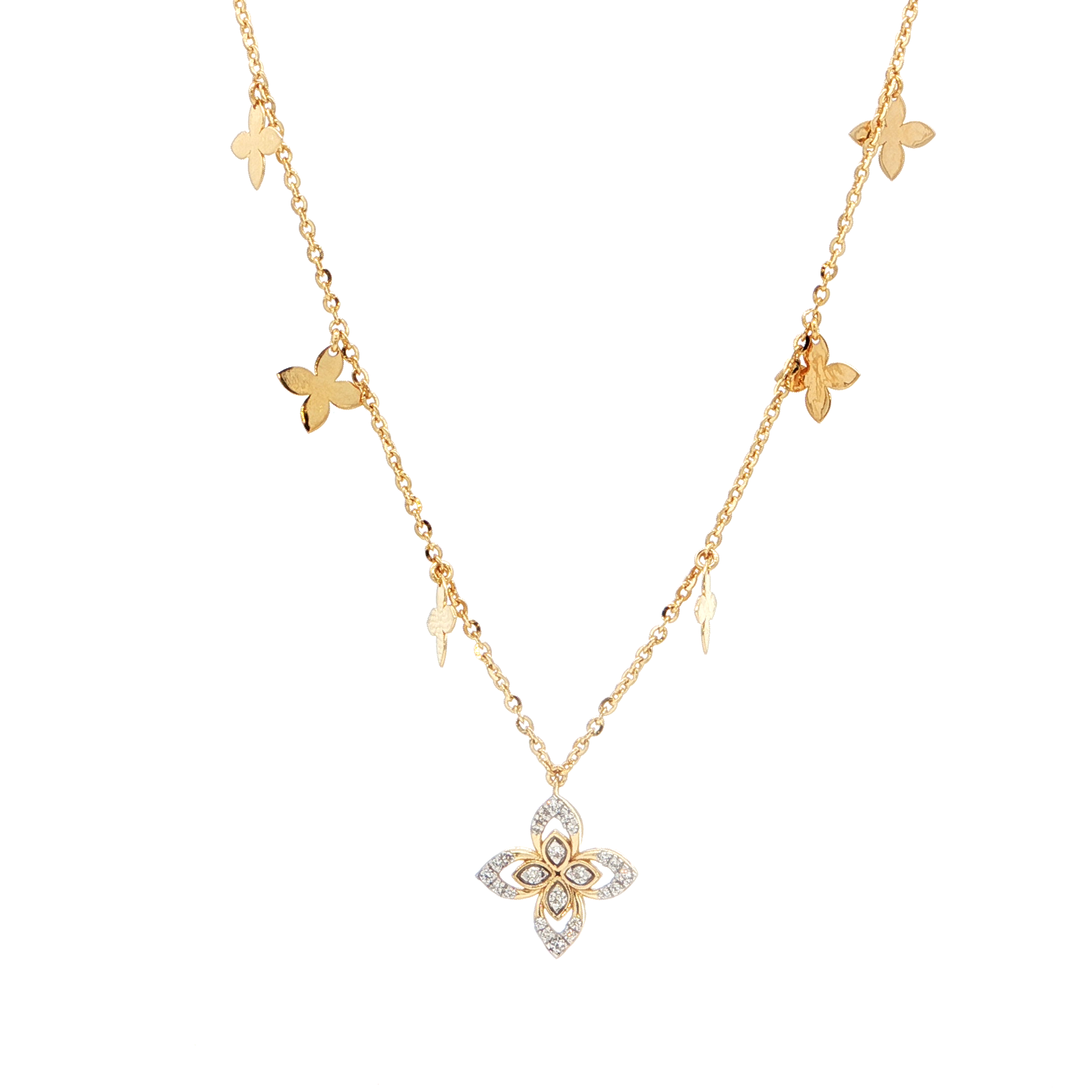 Diamond Flower Necklace