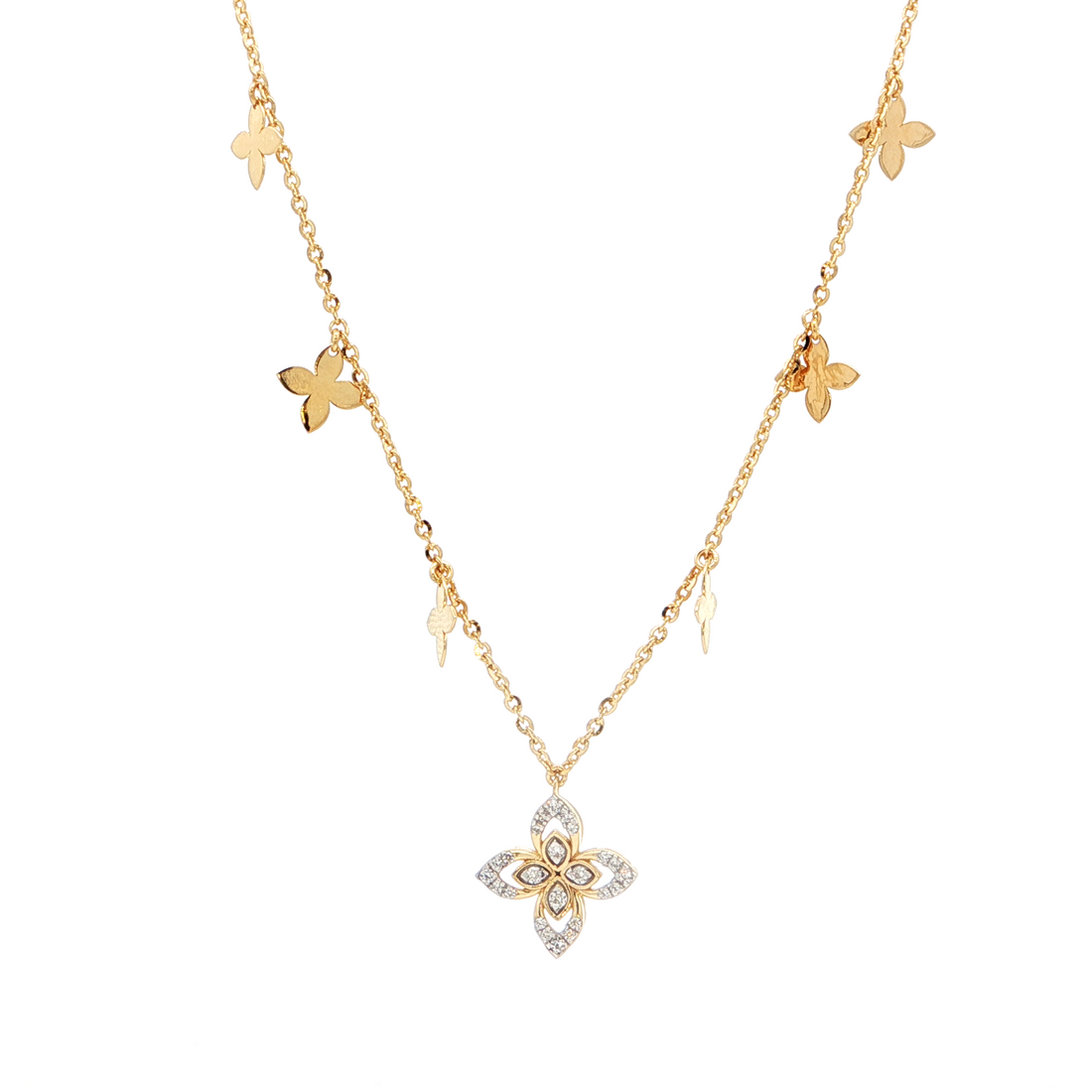 Diamond Flower Necklace