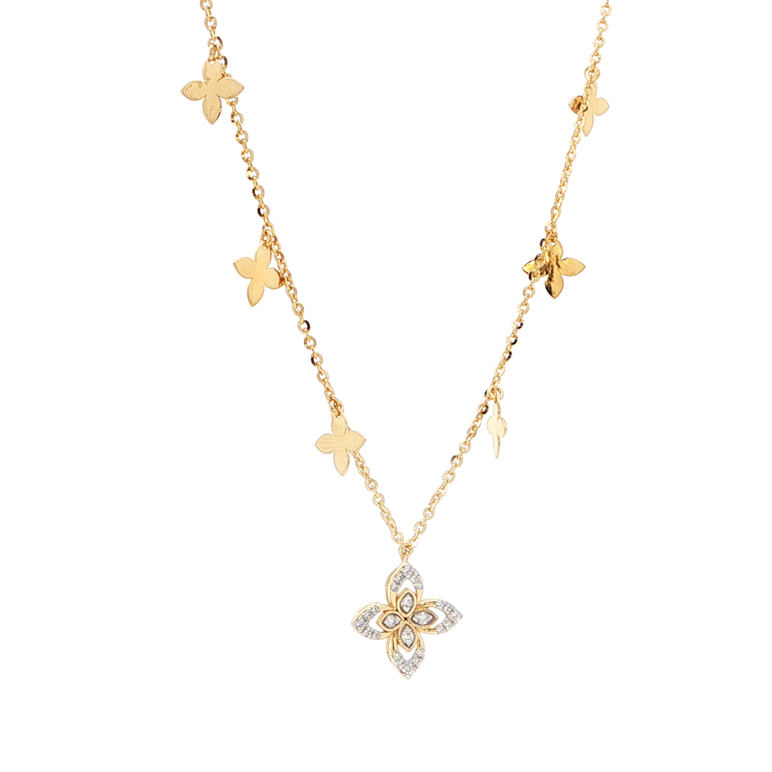 Diamond Flower Necklace