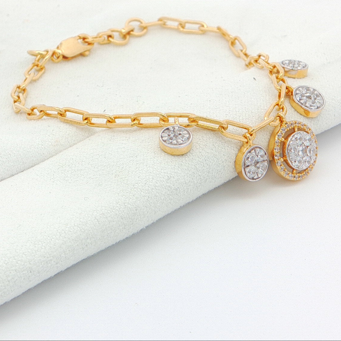Sparkle Charm Bracelet | Gold Plated
