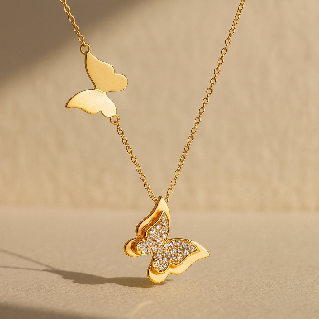 Duo Butterfly Necklace