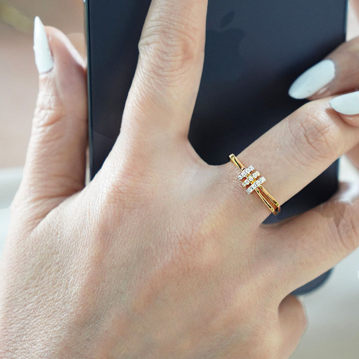 Arelina Monzonite Vermeil ring