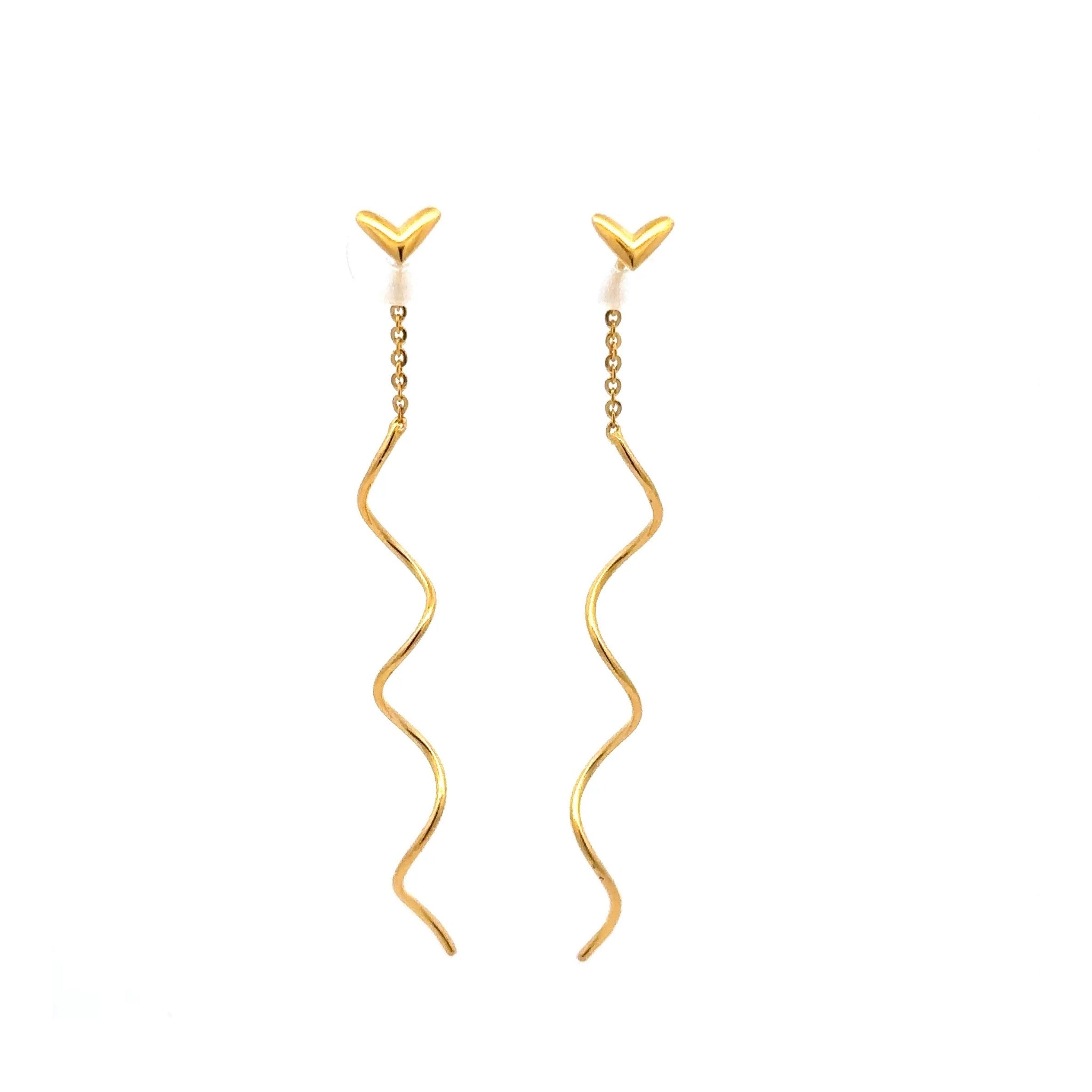 Long Twist Curve Earrings