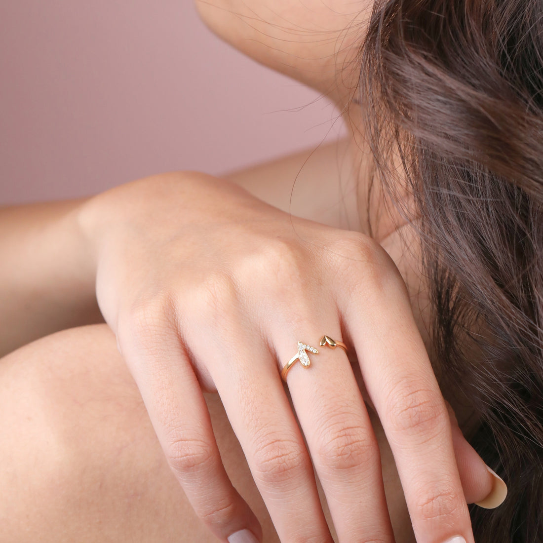 Dual Heart Vermeil Ring