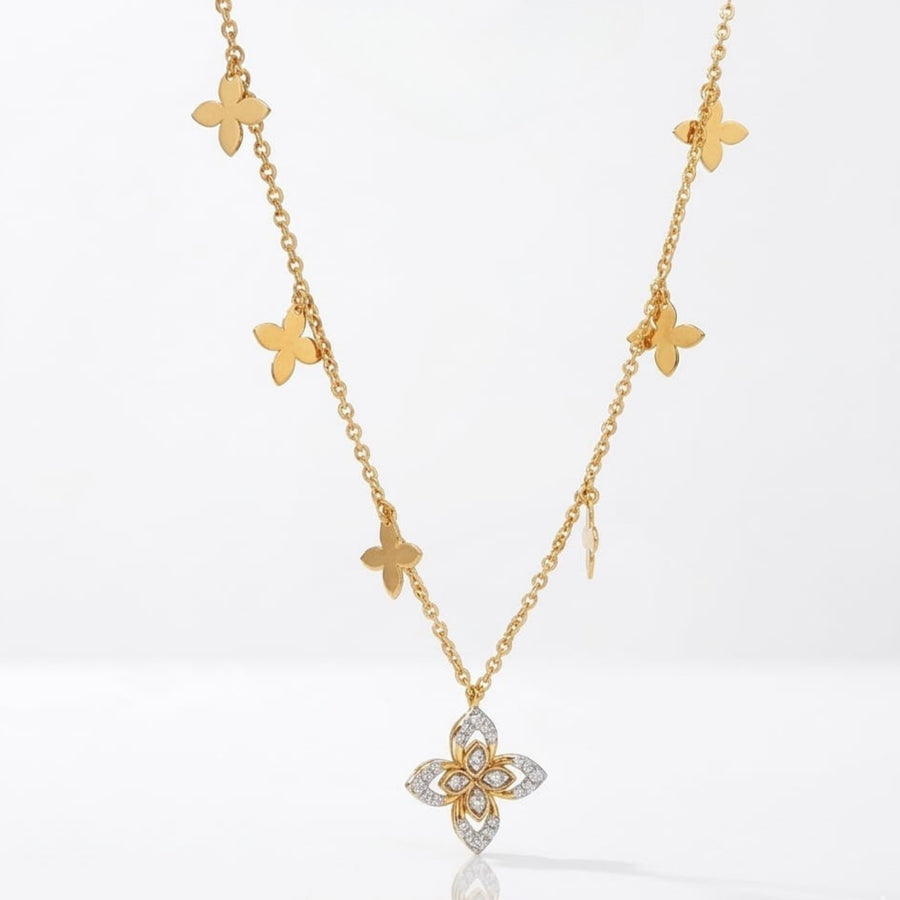Diamond Flower Necklace