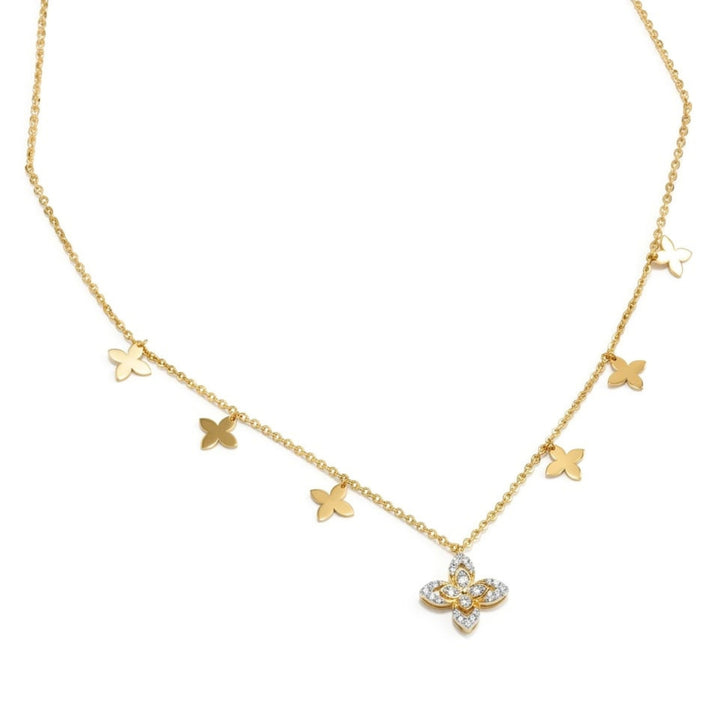 Diamond Flower Necklace
