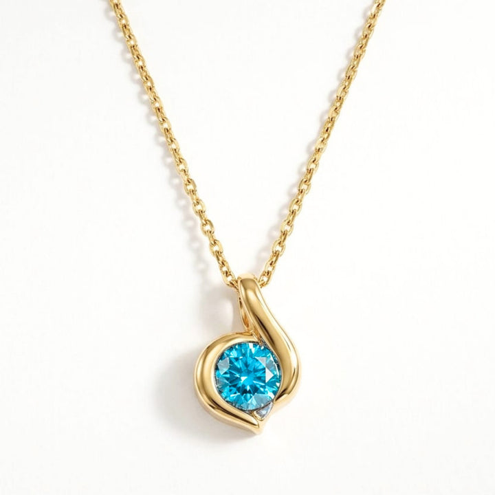 Aquamarine Solitaire Pendant