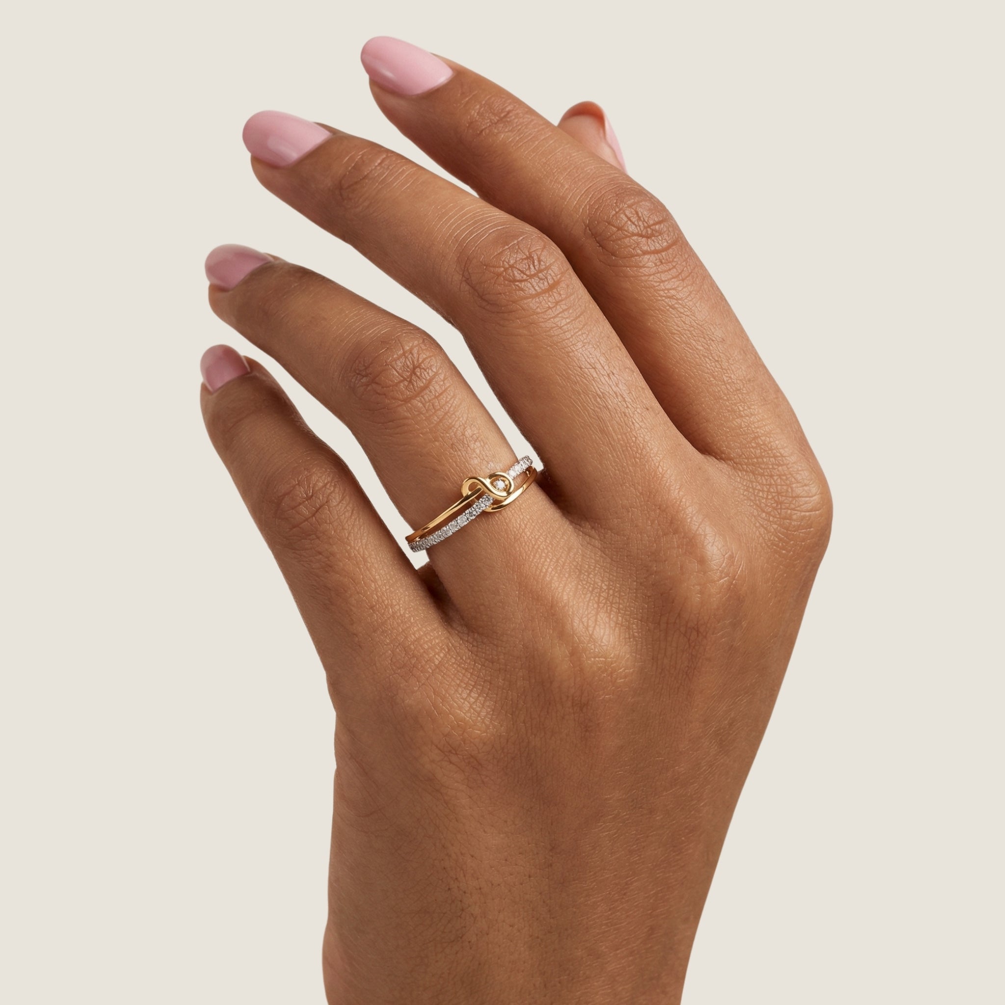 Gold Plated Knot Ring