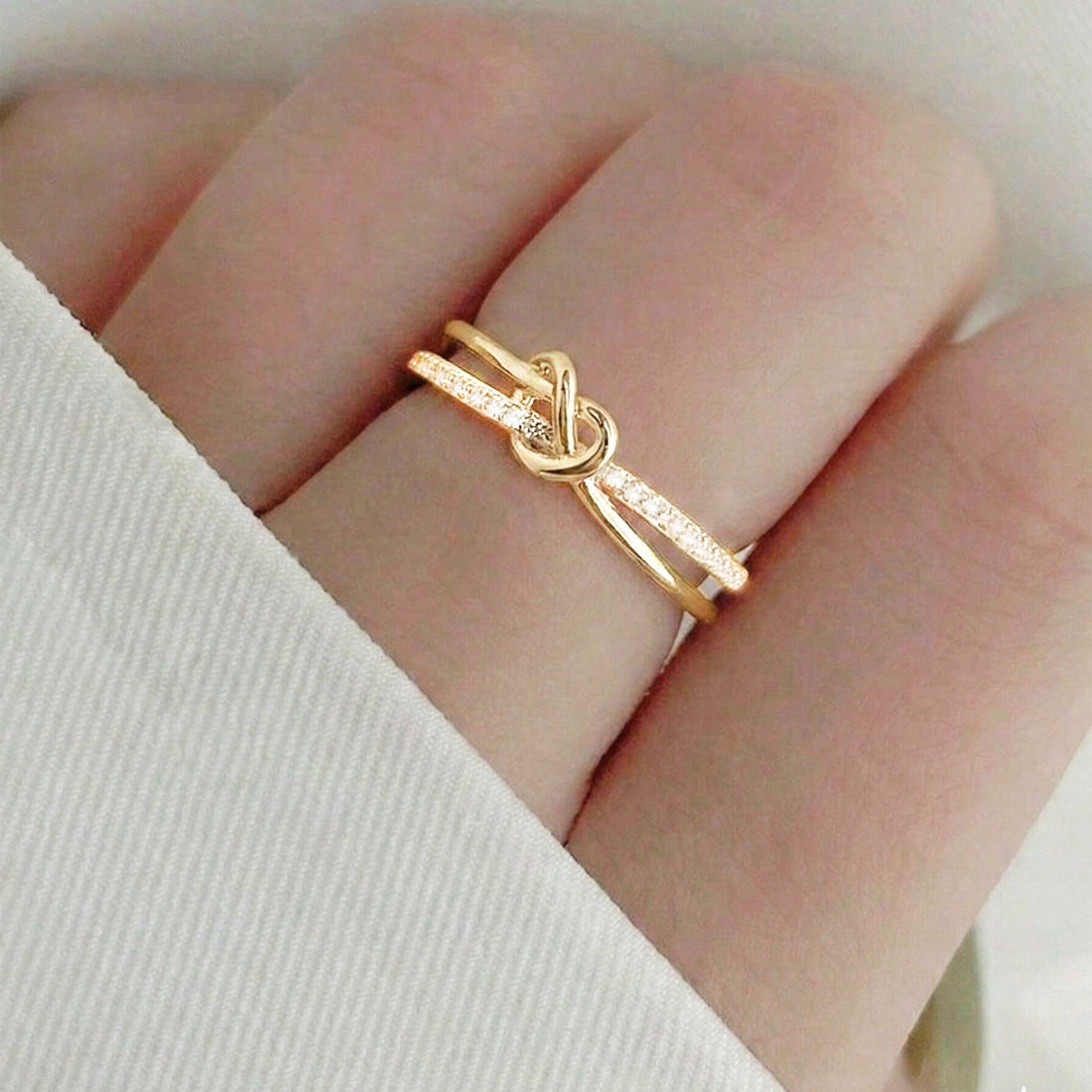 Gold Plated Knot Ring