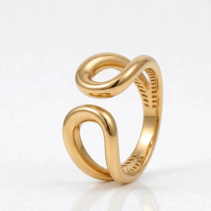 Open Loop Statement Gold Plated Ring