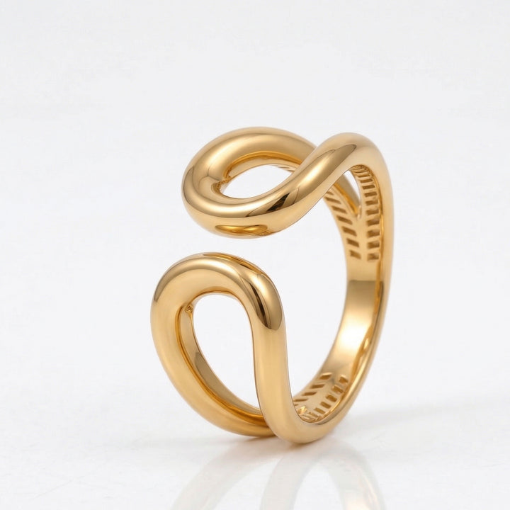 Open Loop Statement Gold Plated Ring