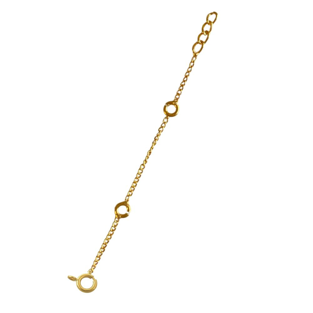 Gold Spring Lock Extender Chain (3" + 1" Extension)