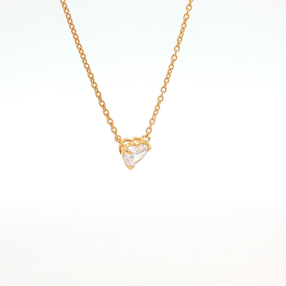 Heart Solitaire Pendant