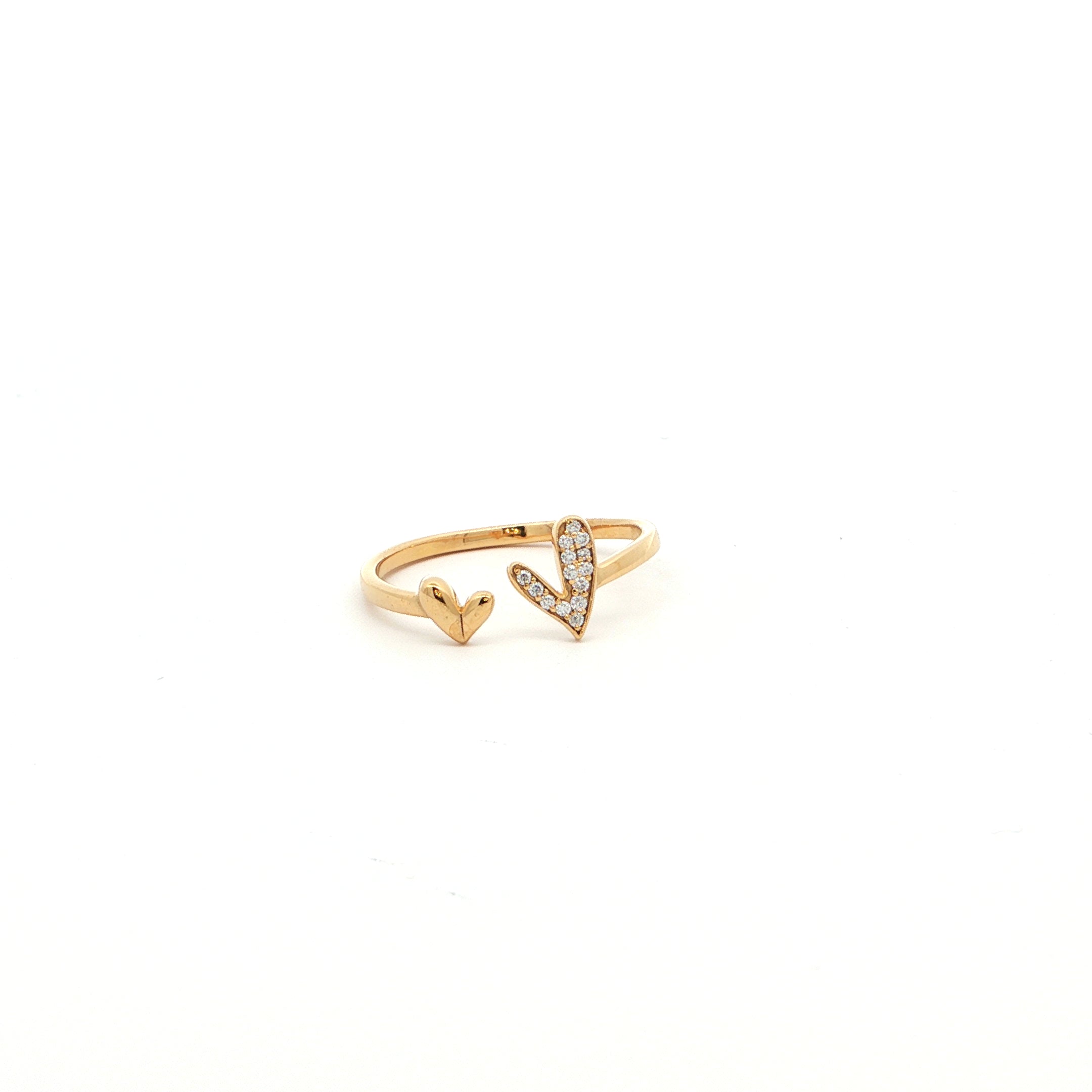Dual Heart Vermeil Ring