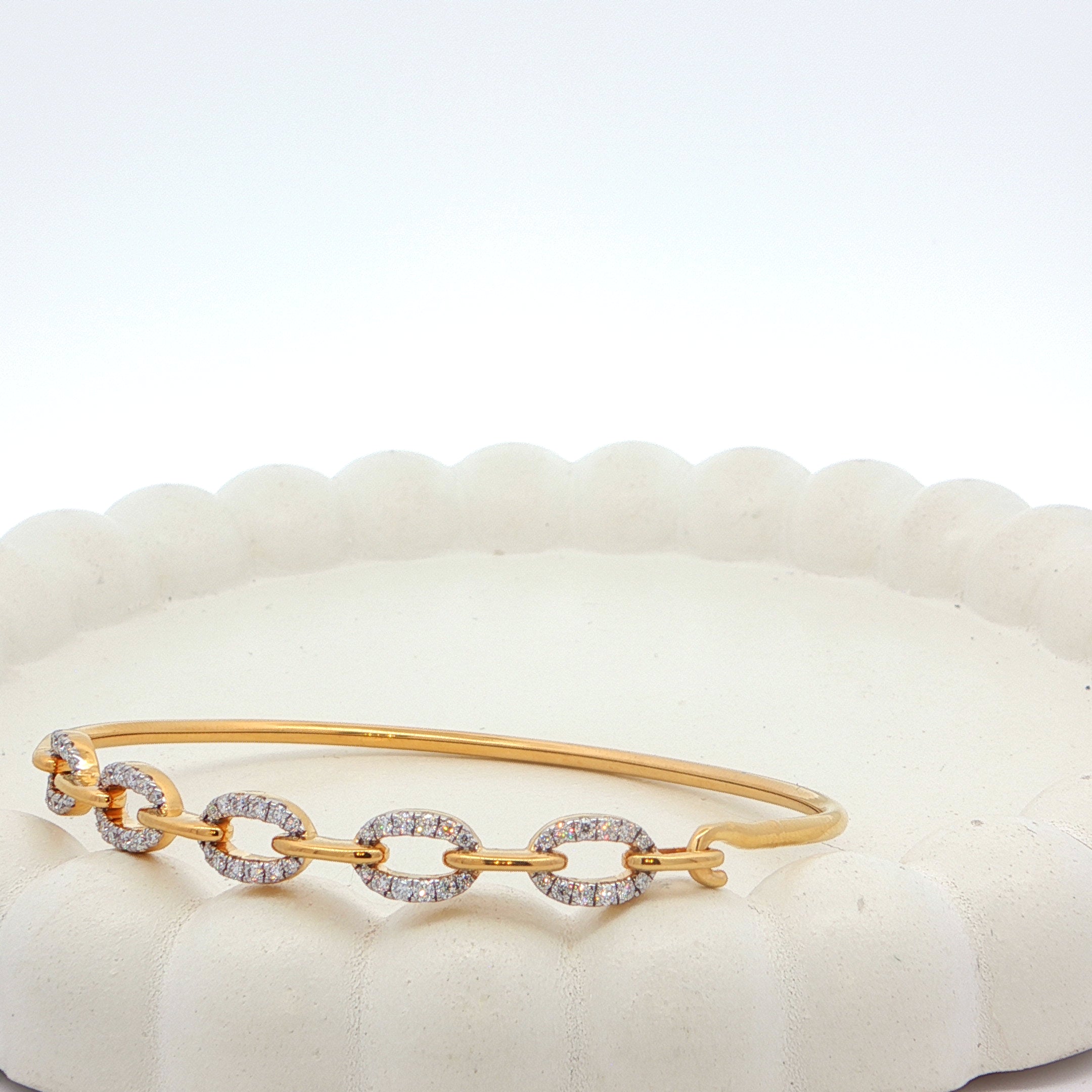 Link Bangle Bracelet | Gold Plated