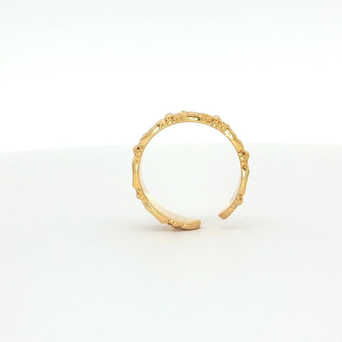 Gold Plated Floral Band Ring