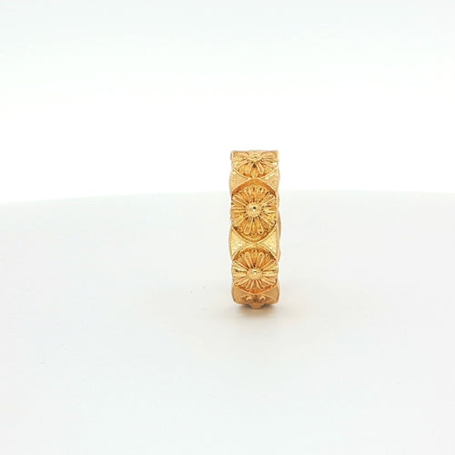 Gold Plated Floral Band Ring