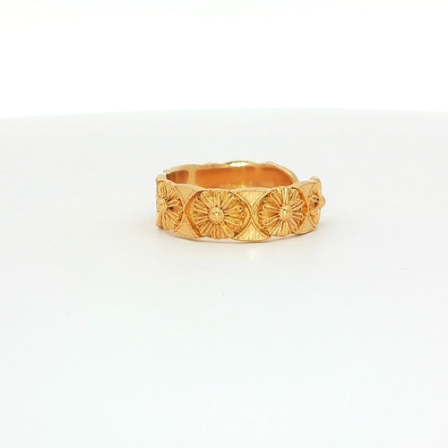 Gold Plated Floral Band Ring