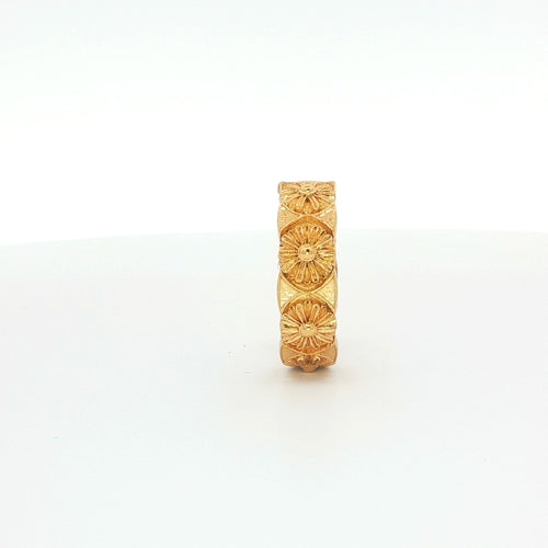 Gold Plated Floral Band Ring