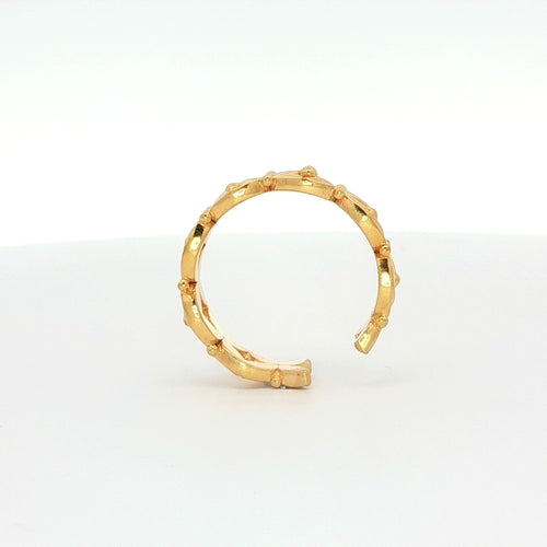Gold-Plated Floral Eternity Band