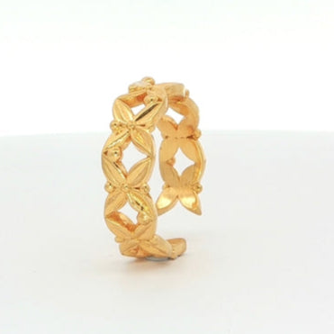 Gold-Plated Floral Eternity Band