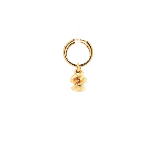 Spiral Drop Hoop Earrings | 18kt Gold Vermeil