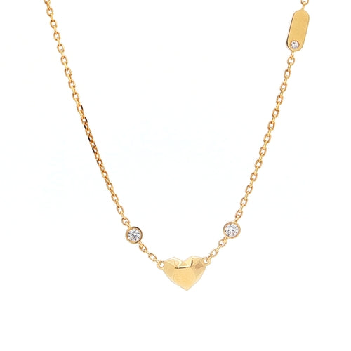 Heart Monzonite Necklace