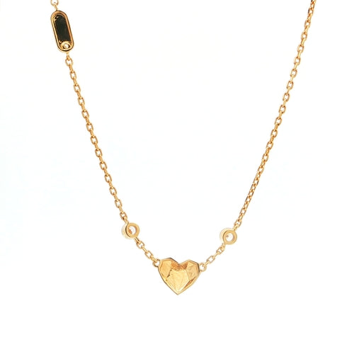 Heart Monzonite Necklace