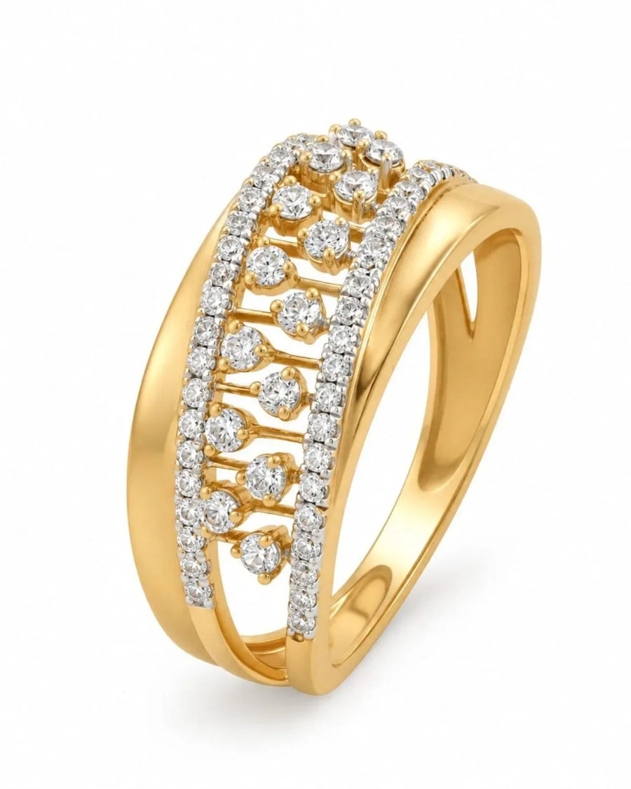 Bella Band Ring | Gold Vermeil with Moissanite Diamonds