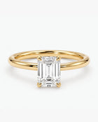 2ct Emerald cut Solitaire ring | Gold Vermeil