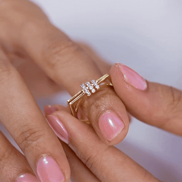 Arelina Monzonite Vermeil ring