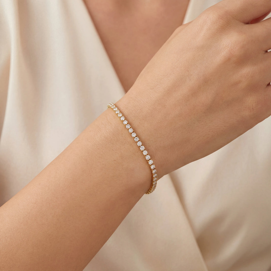 Classic White Diamond Tennis Bracelet