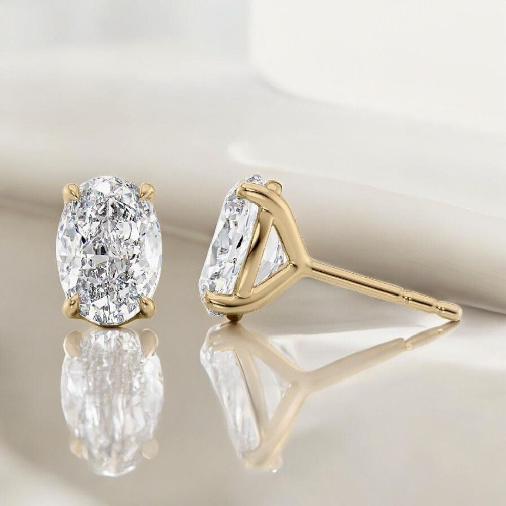 Oval Studs | Gold Vermeil
