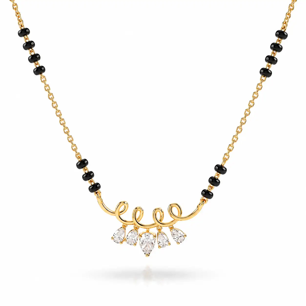 Floral Arc Mangalsutra | Gold Vermeil